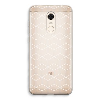 Zwart-witte kubussen: Xiaomi Redmi 5 Transparant Hoesje