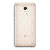 Zwart-witte kubussen: Xiaomi Redmi 5 Transparant Hoesje