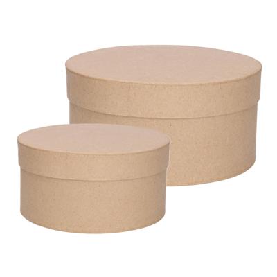 Ronde bruine hobby knutsel dozen van karton - 25x13 cm en 15x8 cm - cadeauverpakking - boxen Ronde bruine hobby knutsel dozen van karton - 25x13 cm en 15x8 cm - cadeauverpakking - boxen