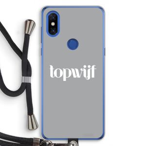 Topwijf Grijs Wit: Xiaomi Mi Mix 3 Transparant Hoesje met koord