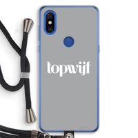 Topwijf Grijs Wit: Xiaomi Mi Mix 3 Transparant Hoesje met koord