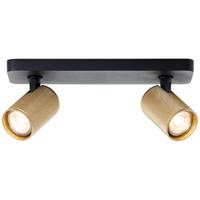 Brilliant 2-lichts opbouwspotMarty zwart met goud - G99202/86