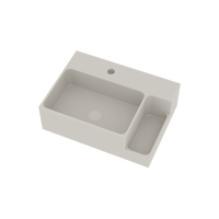 Ideavit Fontein Soliddual 1.0 50x36x15.5 cm Solid Surface Met Opbergruimte Rechts Mat Wit