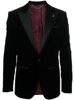 Billionaire blazer en velours à design matelassé - Noir