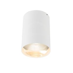 Trizo21 Bily 16 up Plafondlamp - Wit frame - Zilveren ring