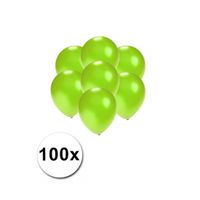 Kleine ballonnen groen metallic 100 stuks - thumbnail