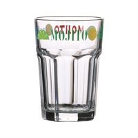 Urban Living Mojito cocktailglazen - gedecoreerd glas met teksten - 2x stuks - 365 ml