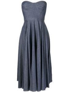 Saiid Kobeisy robe en jean à design sans bretelles - Bleu