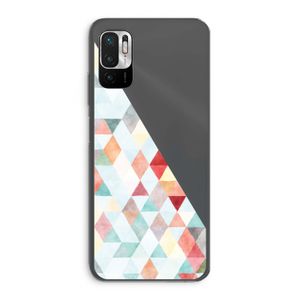 Gekleurde driehoekjes pastel: Xiaomi Redmi Note 10 5G Transparant Hoesje
