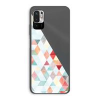 Gekleurde driehoekjes pastel: Xiaomi Redmi Note 10 5G Transparant Hoesje