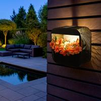 Solar wandlamp flor - met plantenbakje - recht