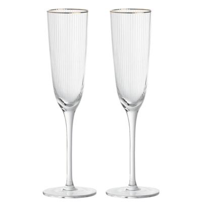 Leen Bakker - Champagneglazen Camille - 250 Ml - 2 Stuks - Glas - Transparant - B24.5 Cm