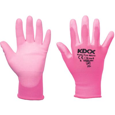 Kixx handschoen pretty pink maat 7