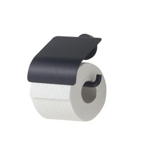 Tiger Urban Toiletrolhouder met klep Zwart 13.8x12.6x4.5cm 1316630746