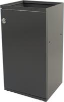 V-part modulaire afvalbak met deur en zakhouder 85 l, grijs