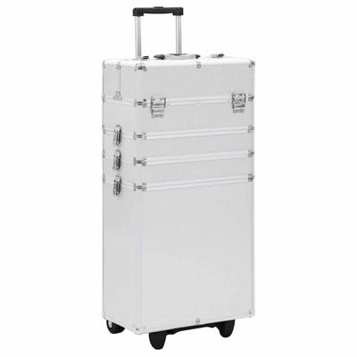 Make-up trolley aluminium zilverkleurig
