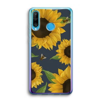 Sunflower and bees: Huawei P30 Lite Transparant Hoesje