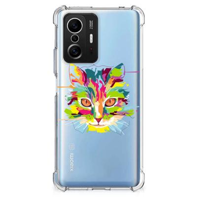 Xiaomi 11T | 11T Pro Stevig | Bumper Hoesje | Cat Color Xiaomi 11T | 11T Pro Stevig | Bumper Hoesje | Cat Color