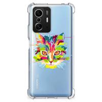 Xiaomi 11T | 11T Pro Stevig | Bumper Hoesje | Cat Color
