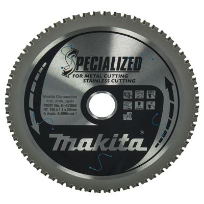 Makita Cirkelzaagblad voor RVS/Staal | Specialized | Ø 150mm Asgat 20mm 60T - B-47058