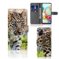 Samsung Galaxy A71 | Telefoonhoesje | Met pasjeshouder | Baby Luipaard