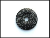 Ruben Robijn Donut 3 cm obsidiaan sneeuwvlok (1 st) - thumbnail