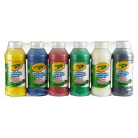 Crayola vingerverf afwasbaar, 6 kleuren