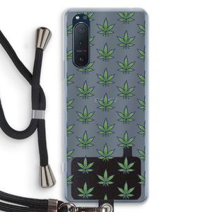 Weed: Sony Xperia 5 II Transparant Hoesje met koord