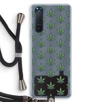 Weed: Sony Xperia 5 II Transparant Hoesje met koord