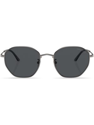 Giorgio Armani lunettes de soleil à monture géométrique - Gris