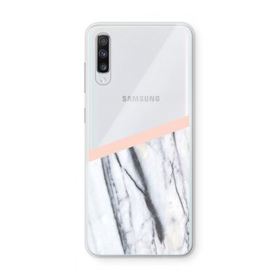 A touch of peach: Samsung Galaxy A70 Transparant Hoesje