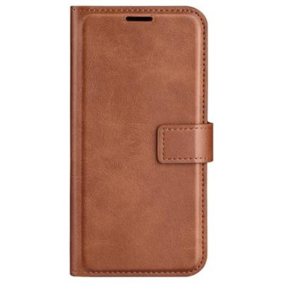 Casecentive Leren Wallet case met sluiting iPhone 16 Pro tan