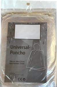 Wegwerp poncho transparant