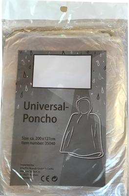 Wegwerp poncho transparant