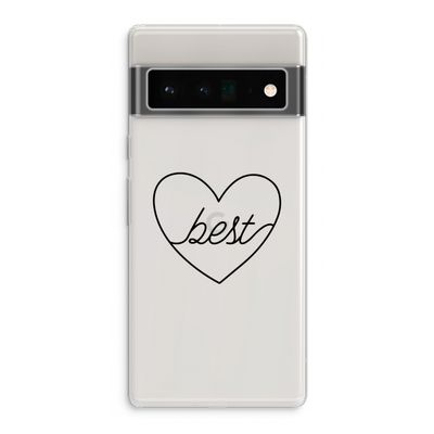 Best heart black: Google Pixel 6 Pro Transparant Hoesje