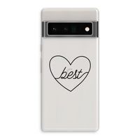 Best heart black: Google Pixel 6 Pro Transparant Hoesje
