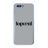 Topvent Grijs Zwart: Honor 10 Transparant Hoesje