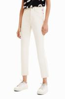 Straight fit cropped jeans - WHITE - 44 Straight fit cropped jeans - WHITE - 44