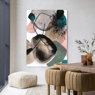 Urban Cotton Wandkleed 'Splash' 145 x 190cm in Frame - black