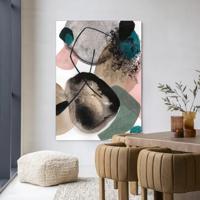 Urban Cotton Wandkleed 'Splash' 145 x 190cm in Frame - black