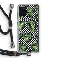 Geometrische jungle: Samsung Galaxy A31 Transparant Hoesje met koord
