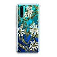Wit bloemenpatroon: Huawei P30 Pro Transparant Hoesje