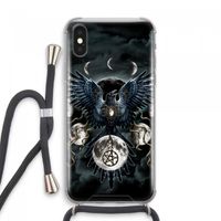 Sinister Wings: iPhone XS Max Transparant Hoesje met koord