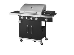 GRILLMEISTER RVS gas BBQ 4 + 1 branders