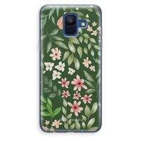 Botanical green sweet flower heaven: Samsung Galaxy A6 (2018) Transparant Hoesje