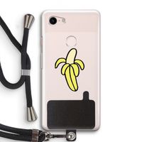 Banana: Pixel 3 Transparant Hoesje met koord