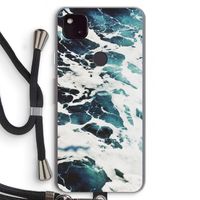 Golven: Pixel 4a 5G Transparant Hoesje met koord