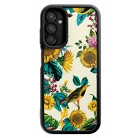 Samsung Galaxy A14 zwarte case - Sunflowers