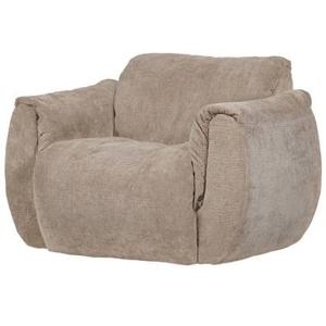 WOOOD Baggy Draaifauteuil - 3D Chenille - Zand - 81x104x84