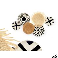 Wanddecoratie Gift Decor Wit Bruin Zwart Metaal 60 x 40 x 5 cm (6 Stuks)